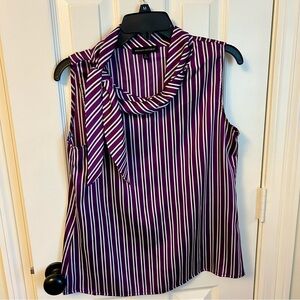 Banana Republic Purple Striped Sleeveless Top